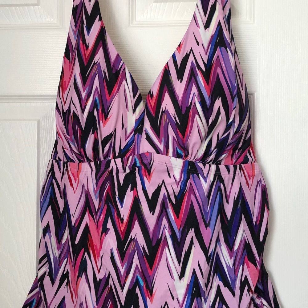 Women’s Tankini with matching bikini bottom.